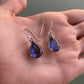 Natural Iolite Quartz Earrings 925 Sterling Silver Women's Iolite Quartz Earrings Handmade Gemstone Jewelry Drop & Dangle Earrings for Women Gift for Her Vintage Boho Jewelry