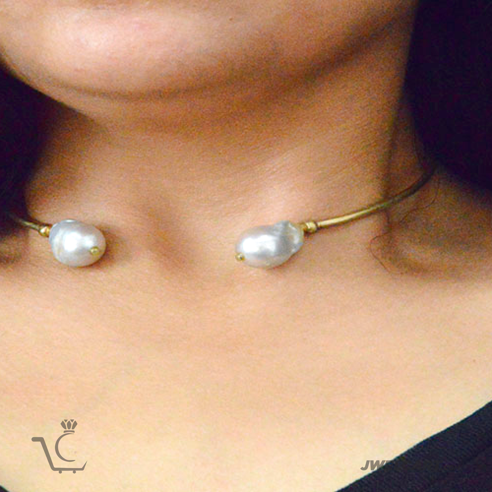 Buy Gold Plated Plain Band Torque Choker Necklace by joules by radhika  Online at Aza Fashions.