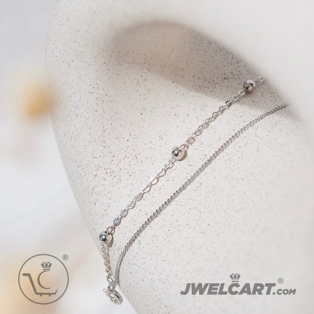 chain silver anklets jwelcart.com