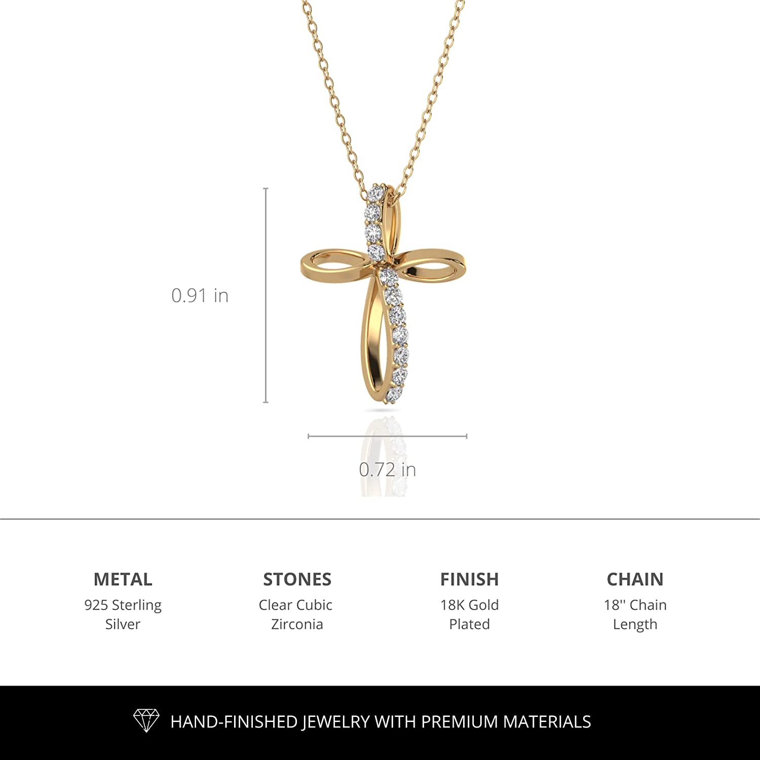 Big Gold Cross Necklace NWOT | Cross necklace, Gold cross necklace, Gold  cross