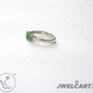 green stone silver womens ring JWELCART.COM