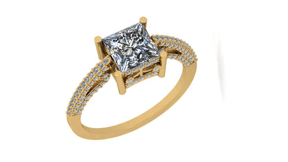 gold diamond silver ring  jwelcart.com